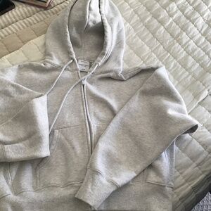 Aritzia sweat fleece boyfriend size XS grey